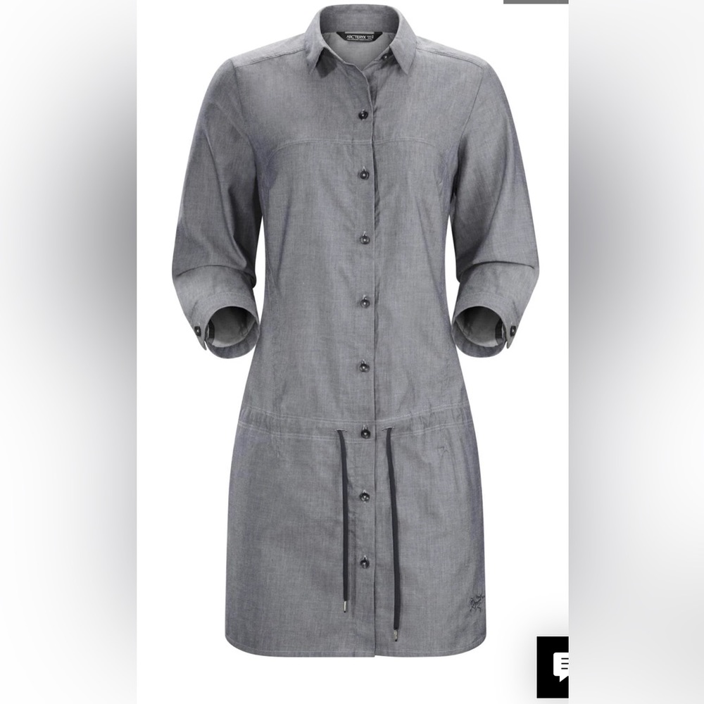 Arc'teryx Women's Grey Button-Front Tunic Shirt Dress